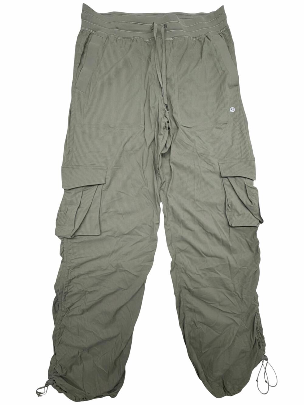 Lululemon Cargo Pants Women’s Green Drawstring Ruched Cinch Hem Utility Jogger